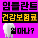 임플란트 건강보험 적용 본인부담금