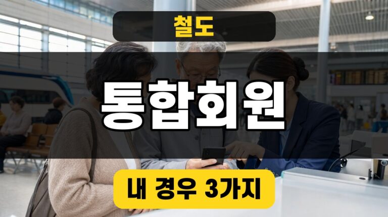코레일 에스알 통합회원 가입 3가지 유형 썸네일